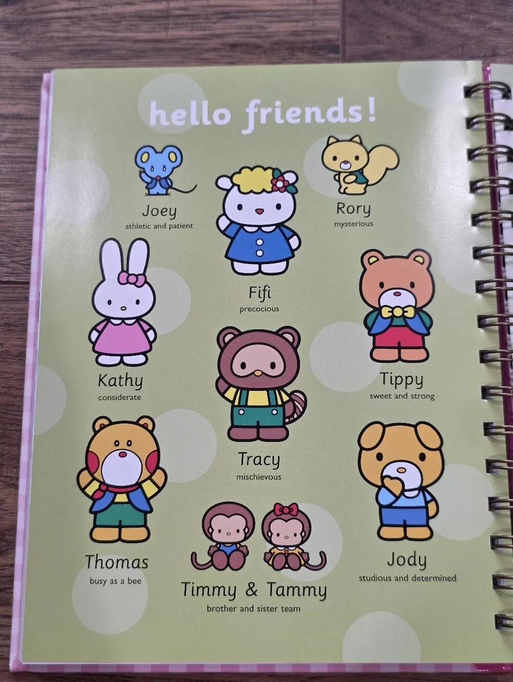 Hello Kitty Pink Gingham Desk Calendar Notebook 2005